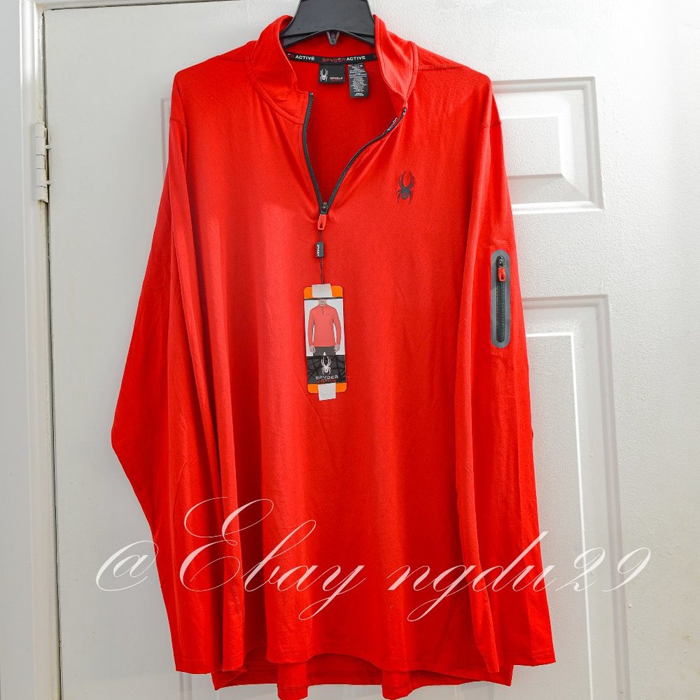 Spyder Active Men‎ 1/4 Zip Pullover RED